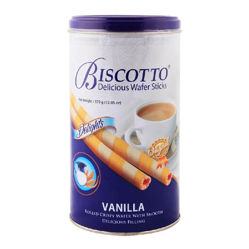 ---BISCOTTO WAFERS STICKS VANILLA DELIGHTS 370 GM