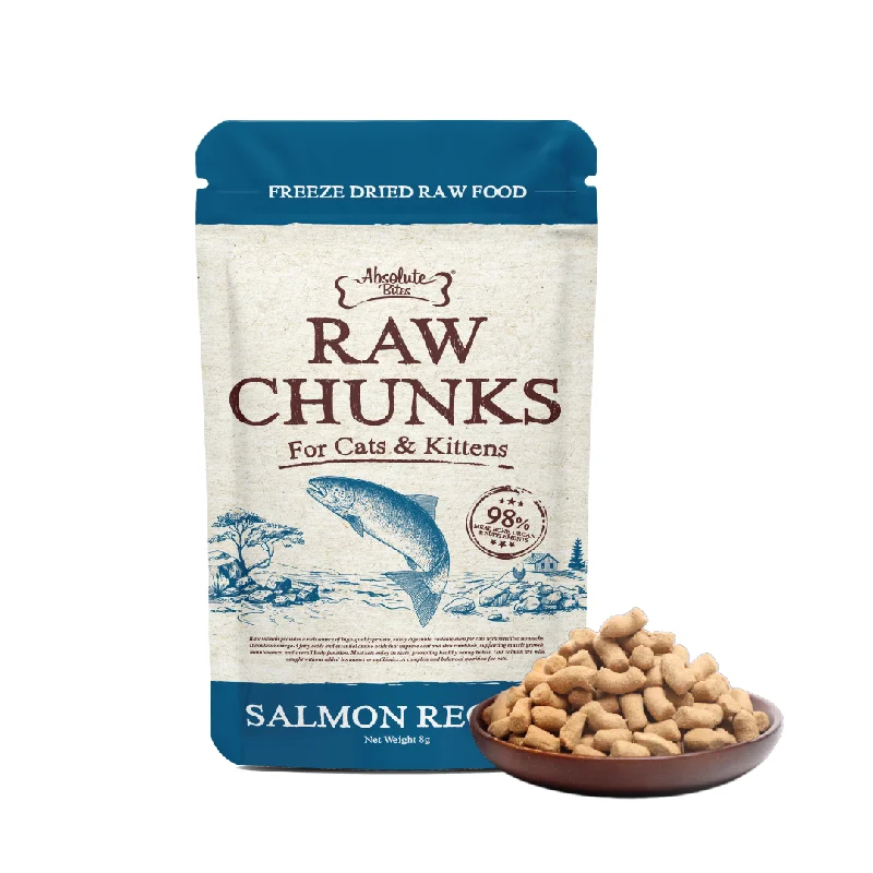 - Digestive care cat food Absolute Bites Raw Chunk Freeze Dried Raw Cat Food (Sample)- Salmon - Digestive care cat food Absolute Bites Raw Chunk Freeze Dried Raw Cat Food (Sample)- Salmon