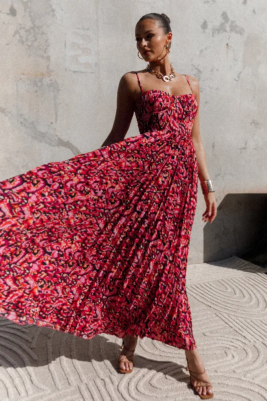 - Dog anti-slip matAchanti Pleated Maxi Dress - Pink Multi