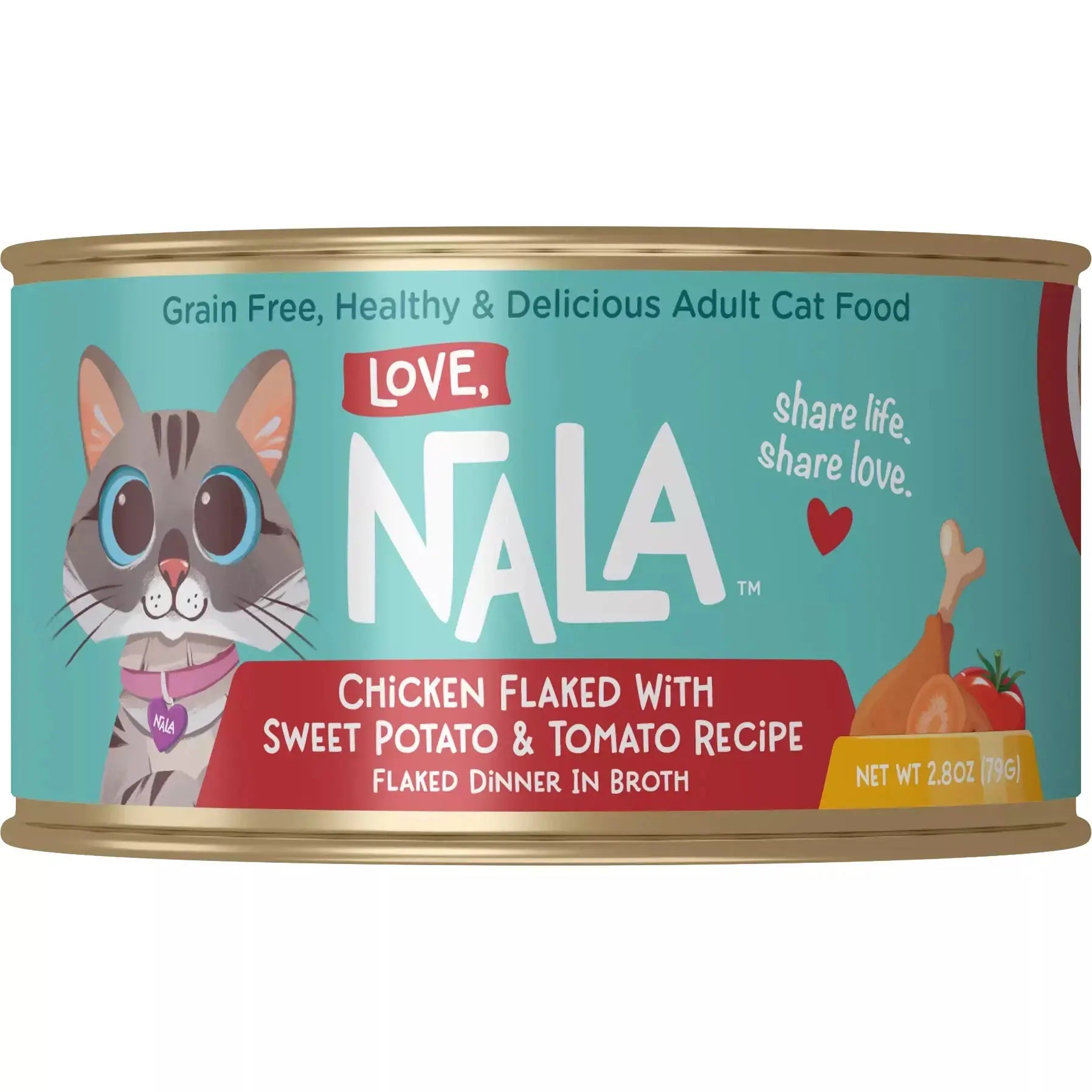 - Pet diabetes prescription foodLove, Nala Chicken Flaked with Sweet Potato & Tomato Recipe in Broth Cat Food 2.8oz case of 12