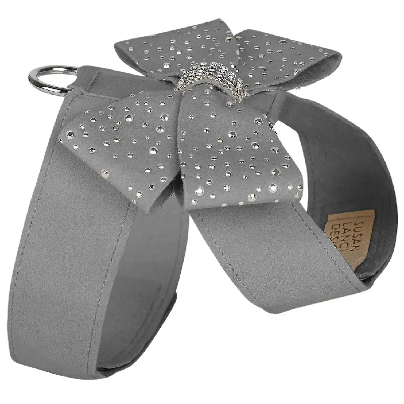 Pet wedding dressesSilver Stardust Nouveau Bow Tinkie Dog Harness Platinum