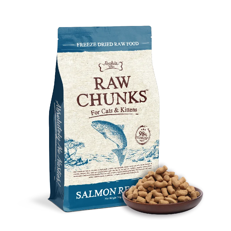 - How is Bricky cat food? Absolute Bites Raw Chunks Freeze Dried Raw Food for Cats & Kittens - Salmon Recipe (150g) - How is Bricky cat food? Absolute Bites Raw Chunks Freeze Dried Raw Food for Cats & Kittens - Salmon Recipe (150g)