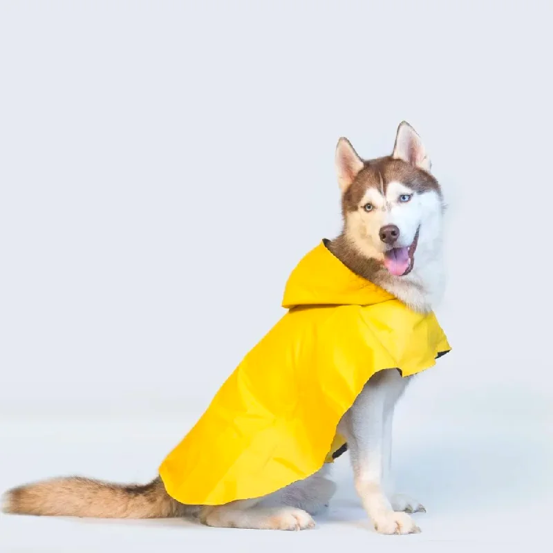 - Summer pet ice matCape Style Dog Raincoat (Yellow)