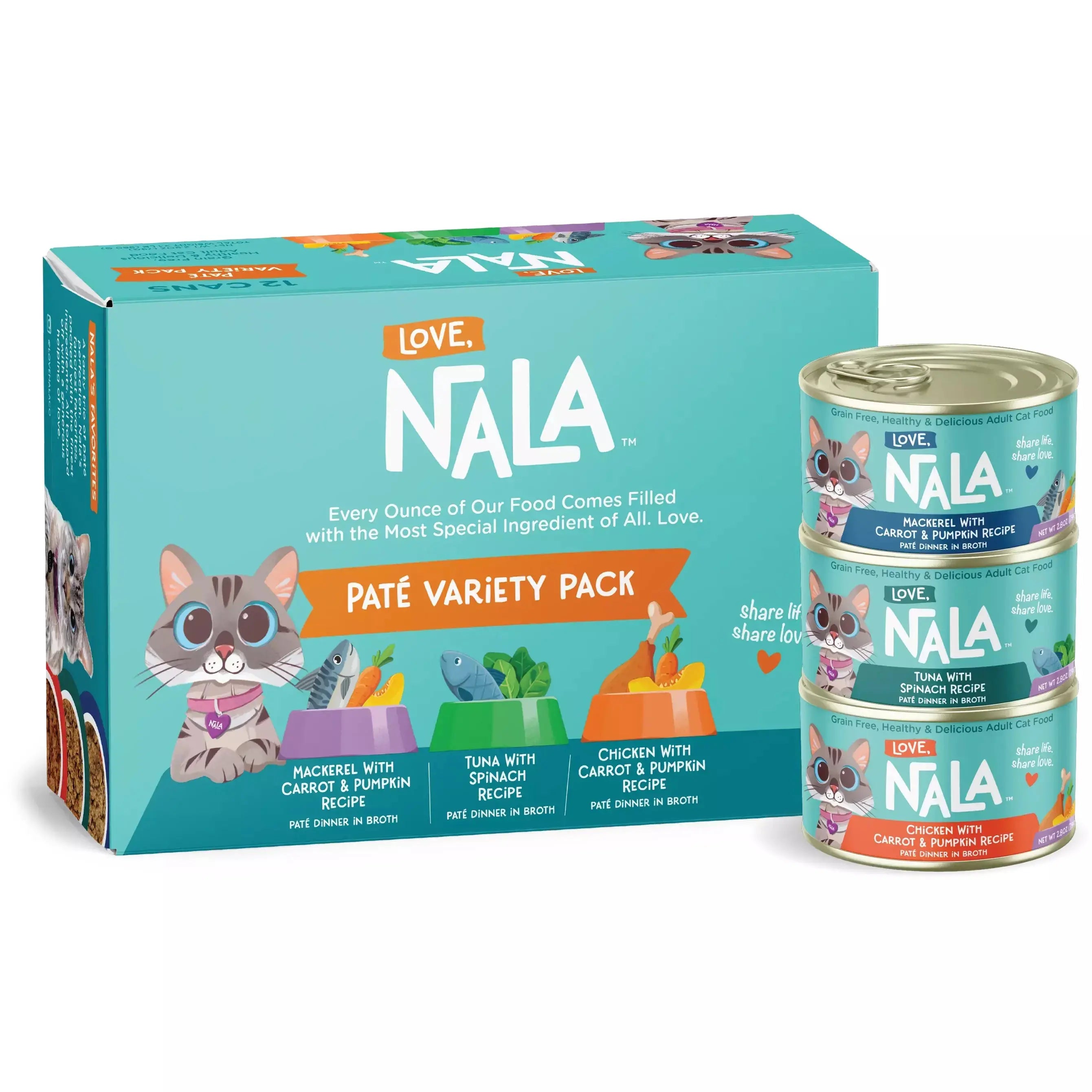 - Cat hair ball removal and hair removal creamLove, Nala Pate Variety Pack 2.8oz - 12 per Case - Cat hair ball removal and hair removal creamLove, Nala Pate Variety Pack 2.8oz - 12 per Case