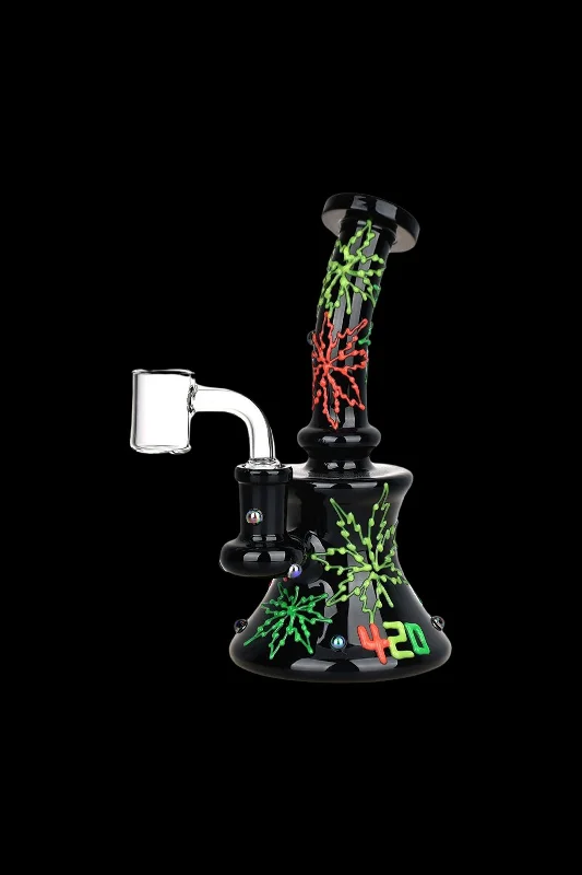 - Pet smart GPS locator420 Neon Hemp Leaf Glow In The Dark Dab Rig
