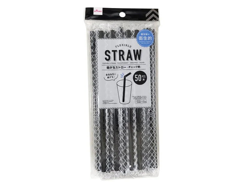 - Summer pet ice matFlexible Straw Transparent Wrapped Plaid 50pcs