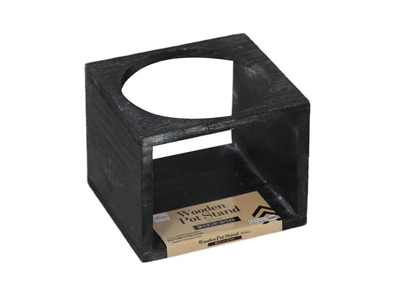 - Smart cat litter box with automatic cleaningWooden Pot Stand -Black - 3.93in x 3.74in x 3.14in - 10cm x 9.5cm x 8cm- - Smart cat litter box with automatic cleaningWooden Pot Stand -Black - 3.93in x 3.74in x 3.14in - 10cm x 9.5cm x 8cm-