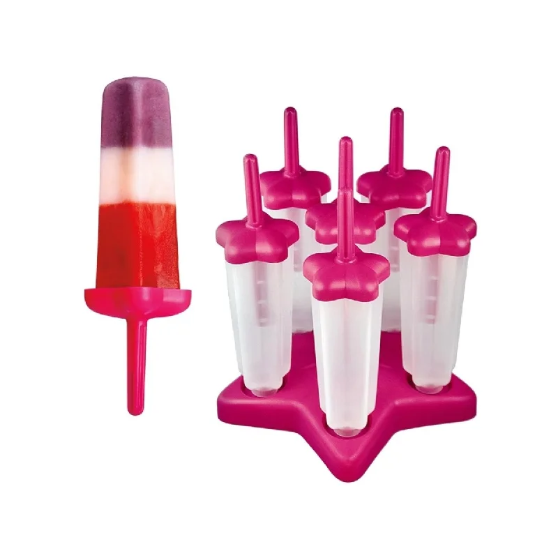  -Splash-proof food bowl AND Anti-choking slow food bowlAppetito Star Ice Pop Mould Fuchsia Set of 6