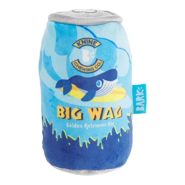 Focus on health and safety:BARK Big Wag Beer Plush Dog Toy