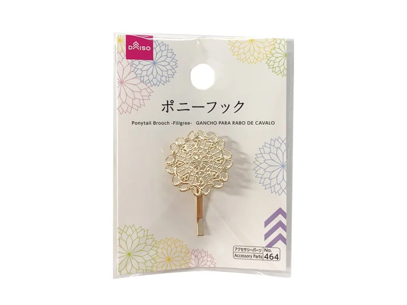 - Foldable and portable cat bagPonytail Brooch -Filigree-