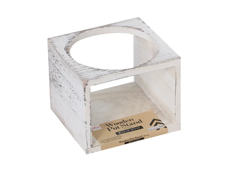 - Hamster silent running wheel to prevent chewingWooden Pot Stand -White - 3.93in x 3.74in x 3.14in - 10cm x 9.5cm x 8cm- - Hamster silent running wheel to prevent chewingWooden Pot Stand -White - 3.93in x 3.74in x 3.14in - 10cm x 9.5cm x 8cm-