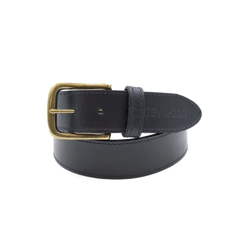 - Christmas pet Christmas clothingCuteDEVIL-DOG® Leather Belt - Black with Brass Buckle - Christmas pet Christmas clothingCuteDEVIL-DOG® Leather Belt - Black with Brass Buckle