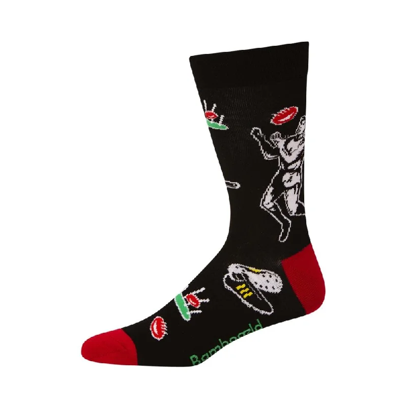 - Remote interactive pet feederBamboozld Up There Cazaly Socks Black