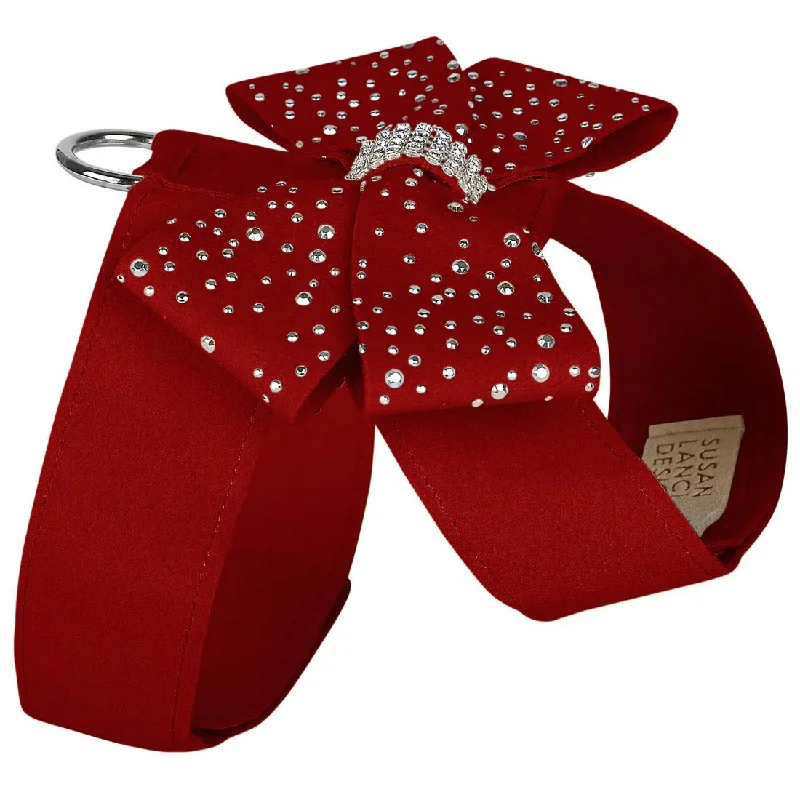 Combined with specific occasions:Silver Stardust Nouveau Bow Tinkie Dog Harness Red