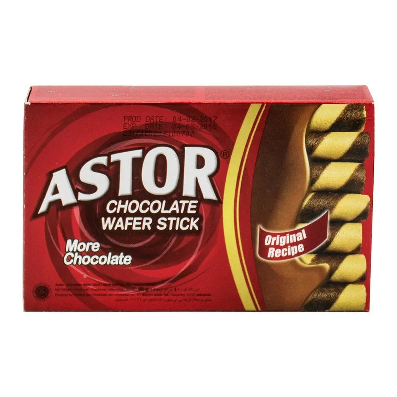 - Air box TSA certified check-inASTOR WAFER STICK CHOCOLATE 40 GM