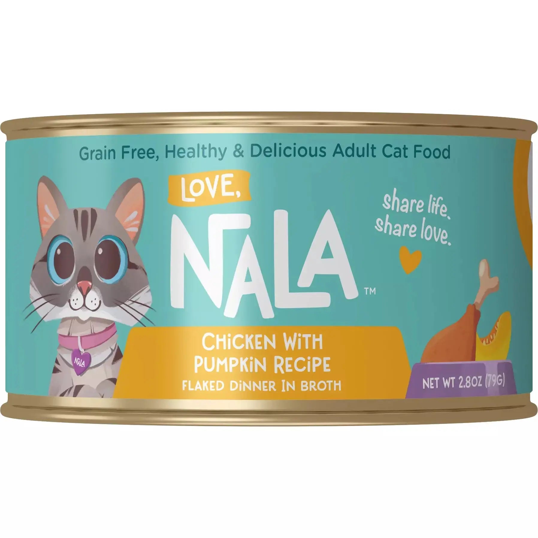 - Teething and chewing toys for puppiesLove, Nala Flaked Chicken with Pumpkin Recipe in Broth Cat Food 2.8oz case of 12 - Teething and chewing toys for puppiesLove, Nala Flaked Chicken with Pumpkin Recipe in Broth Cat Food 2.8oz case of 12