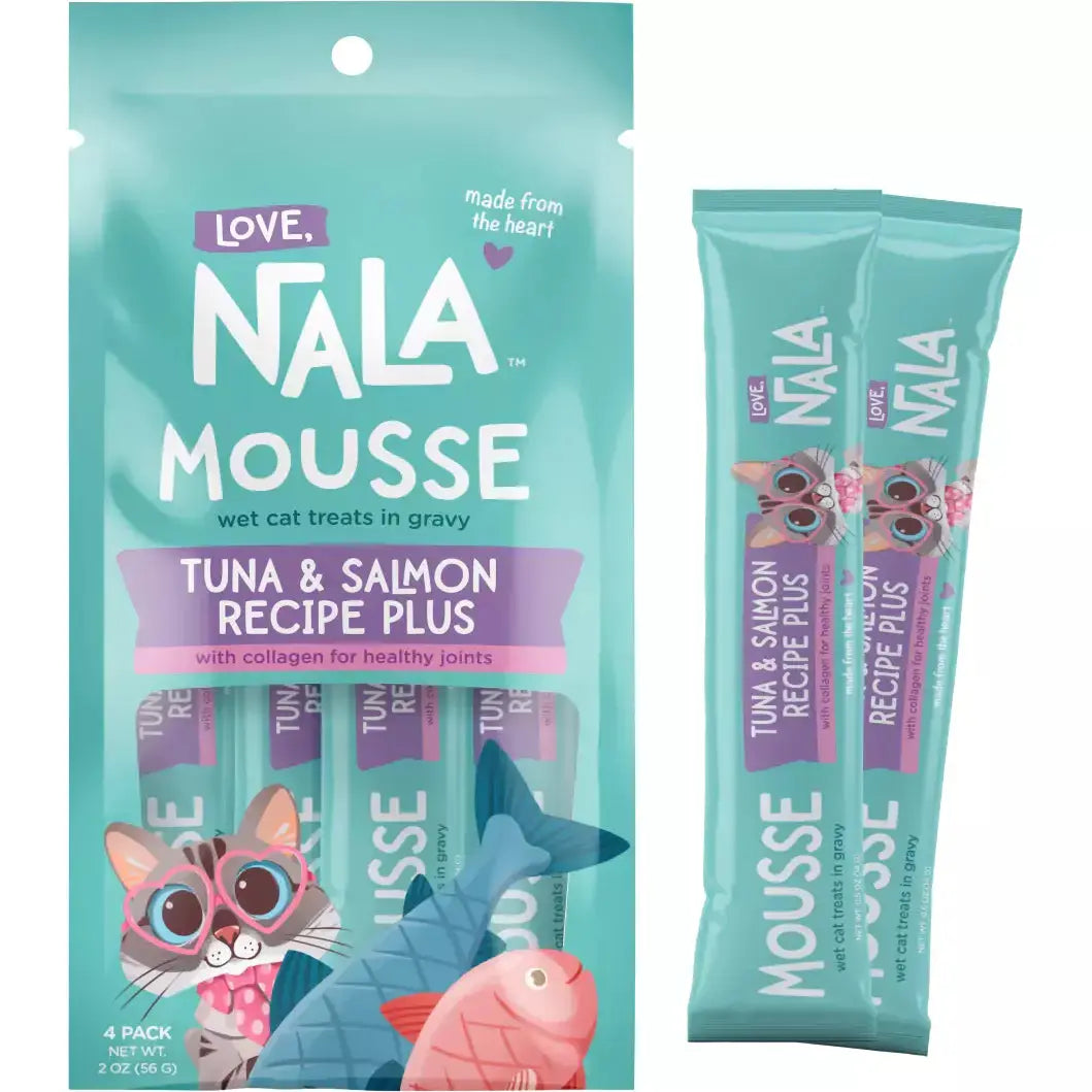 - Organic cotton dog bibsLove, Nala Tuna & Salmon Recipe Mousse Cat Treat .5oz Pouch - 4pk (2oz)