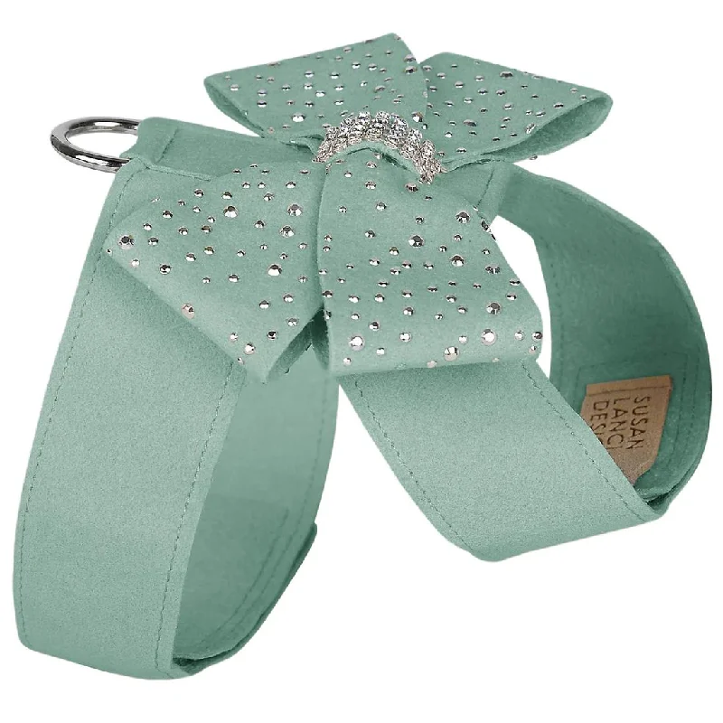 Pet easy-to-wear and take-off design clothesSilver Stardust Nouveau Bow Tinkie Dog Harness Mint