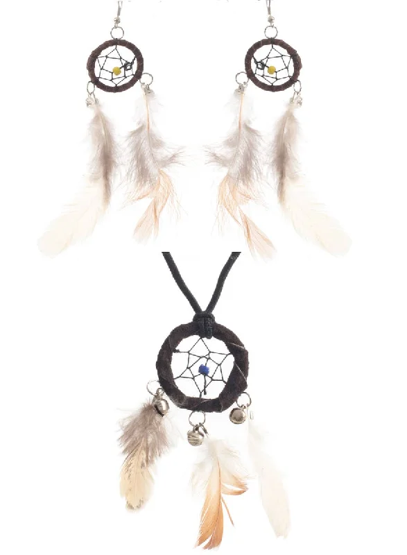 - Pet vitamin complex nutrition tabletsDream Catcher Brown Feather Necklace and Earrings Set - Pet vitamin complex nutrition tabletsDream Catcher Brown Feather Necklace and Earrings Set