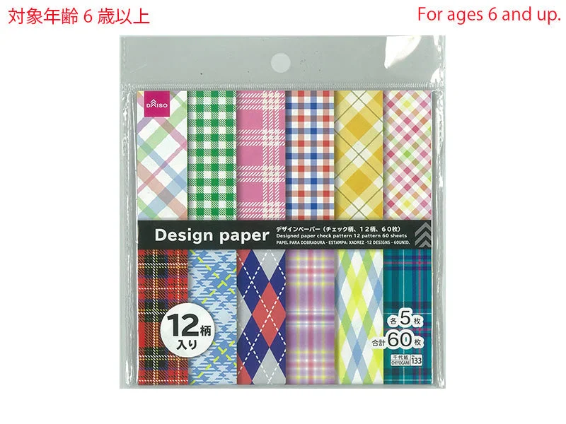- Dog anti-slip matDesigned paper check pattern 12 pattern 60 sheets