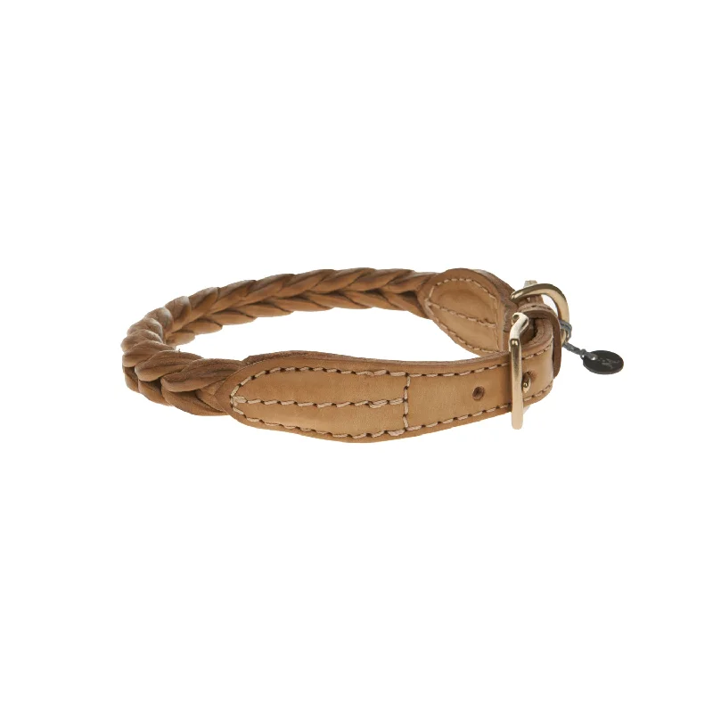   . **Cat collar bell model**Plaited Leather Dog Collar