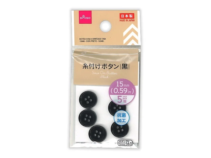  -Explosion-proof leash FOR LARGE dogsSew On Button -White - 15mm - 0.59in - 5 pcs.-