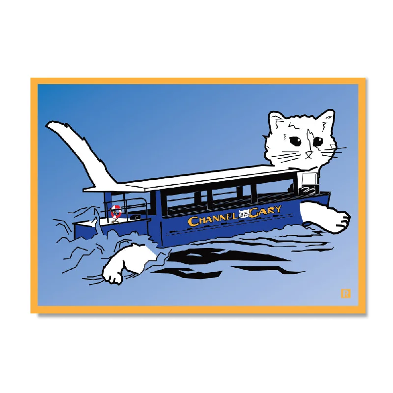 - ​​Christmas pet Christmas clothingChannel Cat Postcard