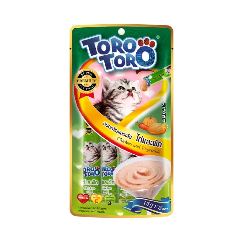    - Cat food for digestive health  Toro Lickable Cat Treat Chicken with Vegetable