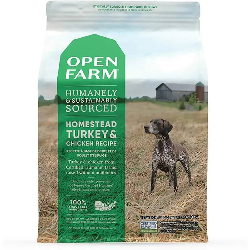 - ​​Pet toys under    yuanOpen Farm® Homestead Turkey & Chicken Grain Free Dry Dog Food