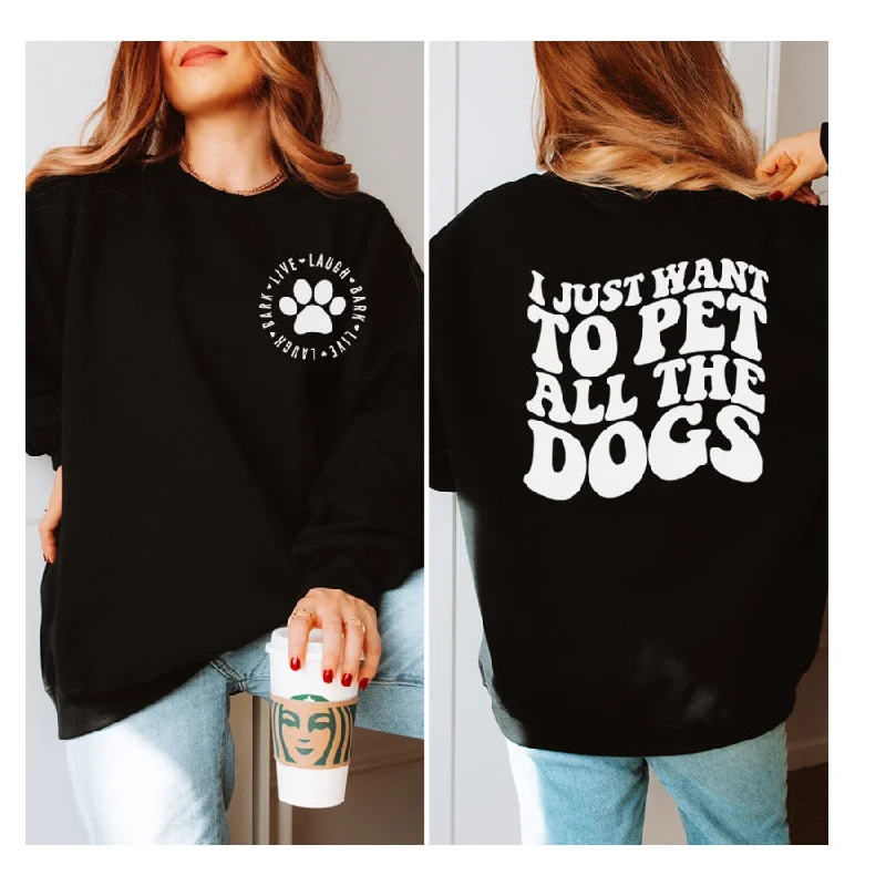 -Explosion-proof leash FOR LARGE dogsPet All The Dogs Front & Back Sweatshirt