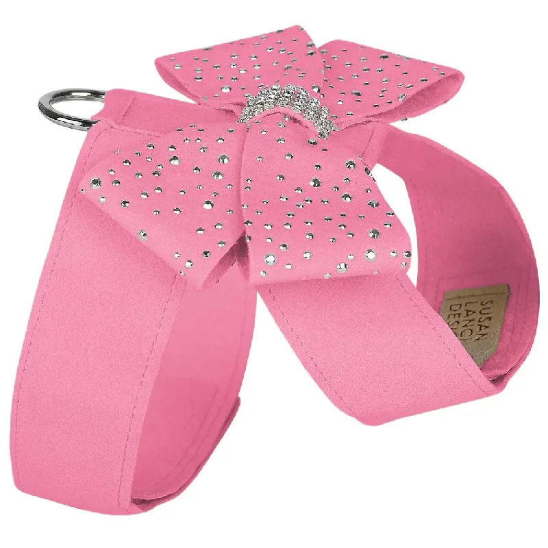 Non-toxic pet clothesSilver Stardust Nouveau Bow Tinkie Dog Harness Perfect Pink