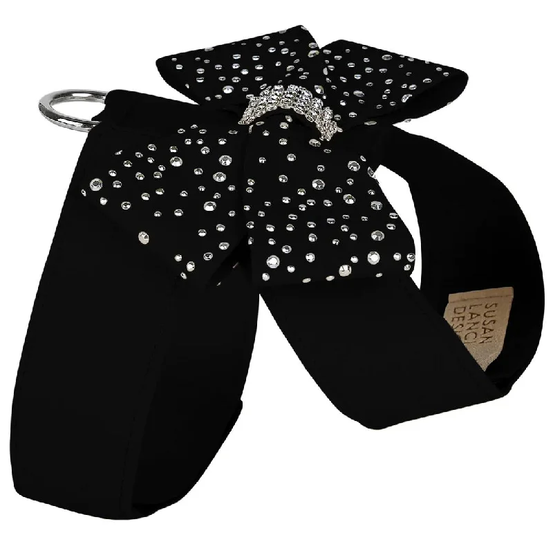 Pet sun protection clothesSilver Stardust Nouveau Bow Tinkie Dog Harness Black