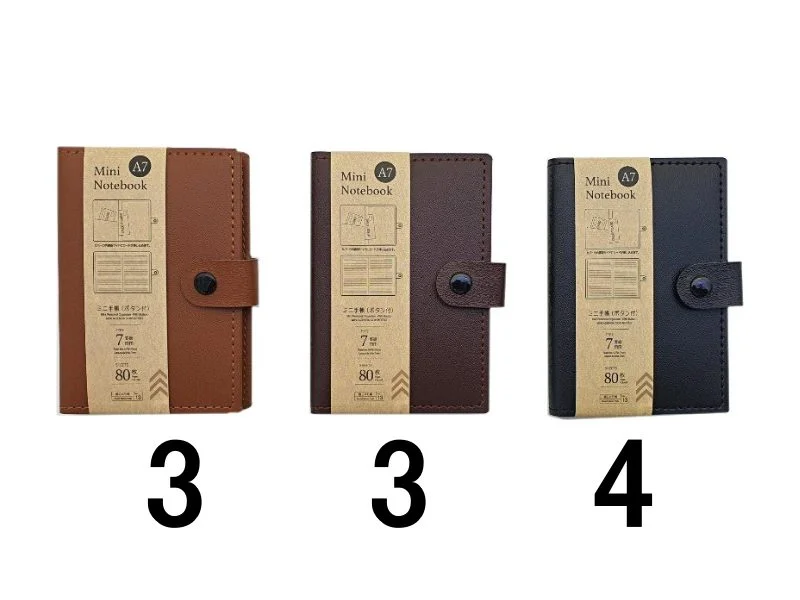 ---Mini Personal Organizer -With Button - A7 - 80 Pages-
