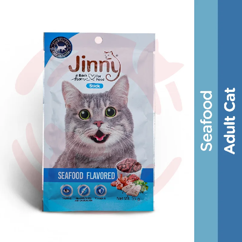    - Chicken flavor cat food  Jinny Cat Treats - Seafood (35g)