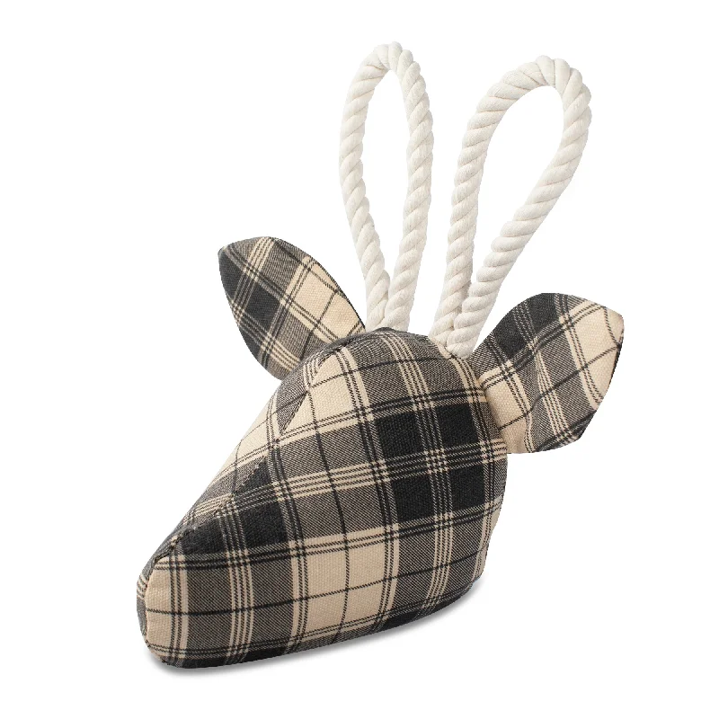 - Toys suitable for multi-pet familiesPlaid Deer Canvas Dog Toy
