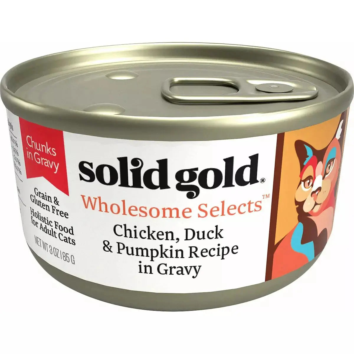 - Air box TSA certified check-inSolid Gold® Wholesome Selects™ Chicken Duck & Pumpkin Recipe Chunks in Gravy Cat Food 3oz case of 24 - Air box TSA certified check-inSolid Gold® Wholesome Selects™ Chicken Duck & Pumpkin Recipe Chunks in Gravy Cat Food 3oz case of 24
