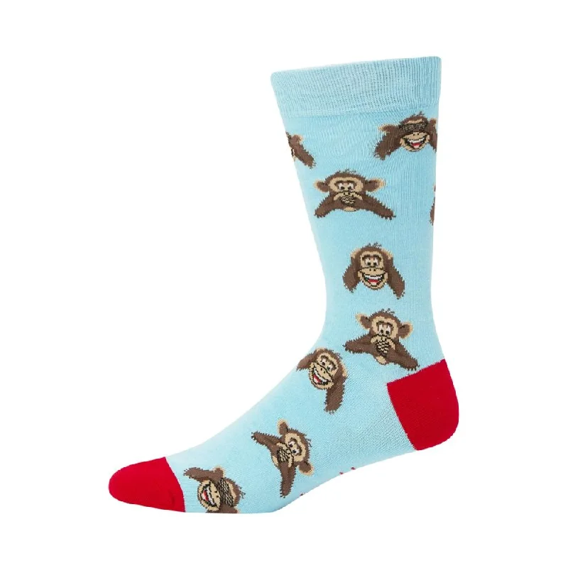  -Splash-proof food bowl AND Anti-choking slow food bowlBamboozld Monkey Business Socks Sky Blue
