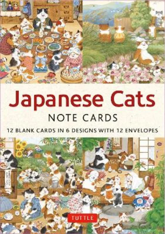- Automatic induction pet water dispenserJapanese Cats - 12 Blank Note Cards