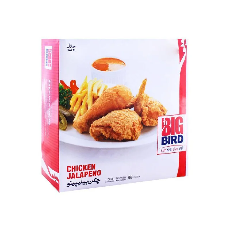 - Air box TSA certified check-inBIG BIRD CHICKEN JALAPENO LARGE 1.3 KG