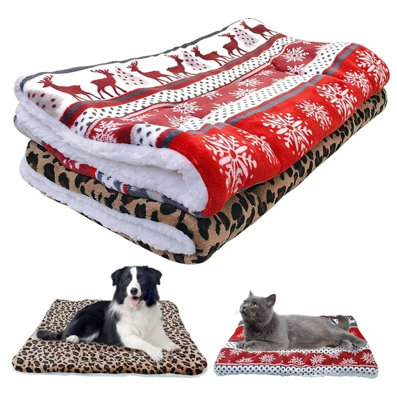 - Automatic induction pet water dispenserUltra Fleece Dog Bed Mat Warm Winter Puppy Cat House Kennel Small Medium Large Dogs Beds Christmas Sleeping Blanket Chihuahua