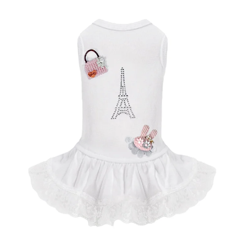 Dog clothesParis Dog Dress: White