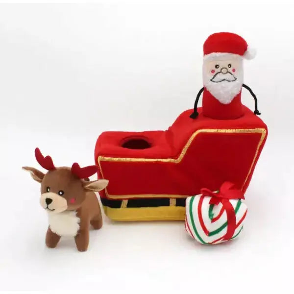 - Christmas pet Christmas clothingZippy Paws Holiday Burrow Santa's Sleigh Dog Toys - Christmas pet Christmas clothingZippy Paws Holiday Burrow Santa's Sleigh Dog Toys