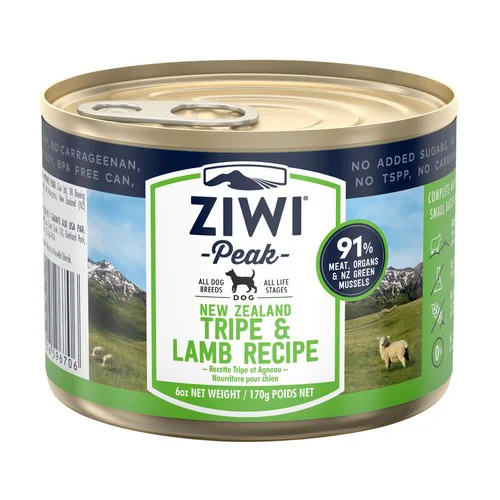 ---ZIWI PEAK Wet Tripe & Lamb Recipe Dog Food 12 cans 170g