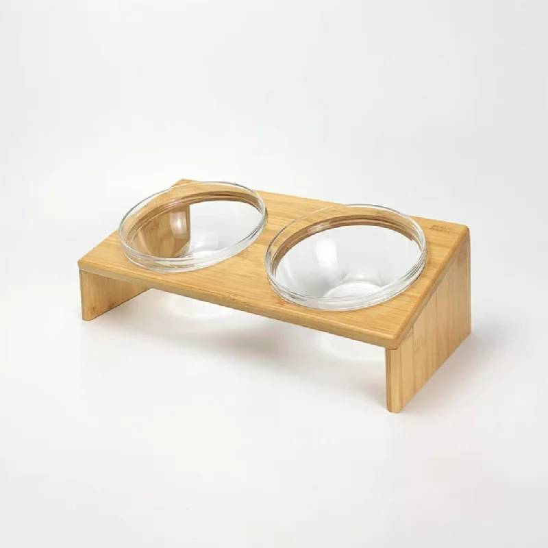 - Pet smart GPS locatorWOHOO MARKET Bamboo Double-Bowl