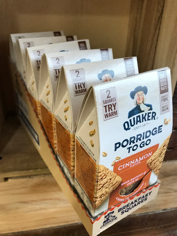 - Pet fence foldable indoor12x Quaker Porridge To Go Cinnamon Flavour Breakfast Squares (6x2x55g)