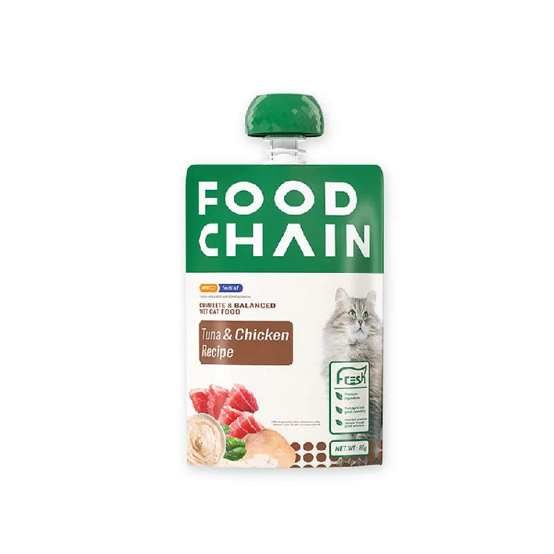 ---FOOD CHAIN Tuna & Chicken Recipe Wet Cat Food