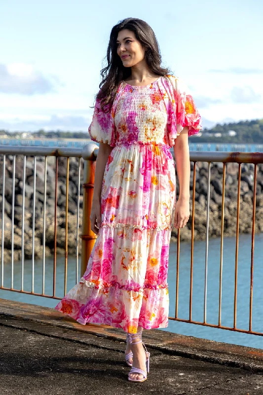 Courtney Maxi Dress Pink Floral