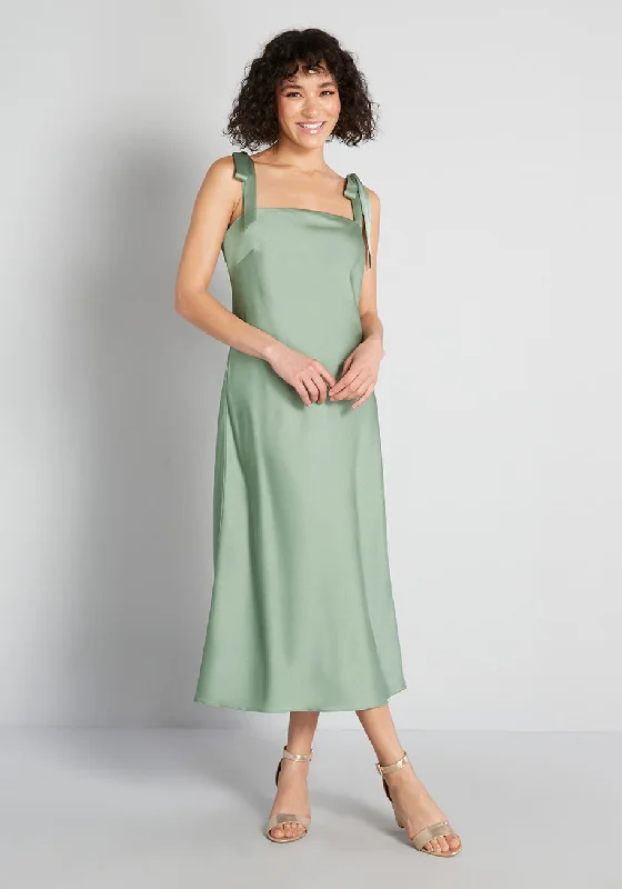 ModCloth x Hutch Tie-Shoulder Midi Dress