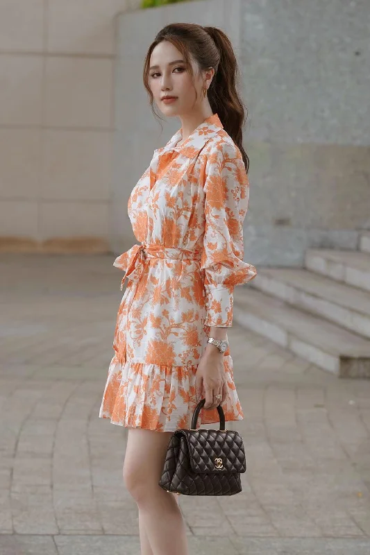 S / Orange / Floral