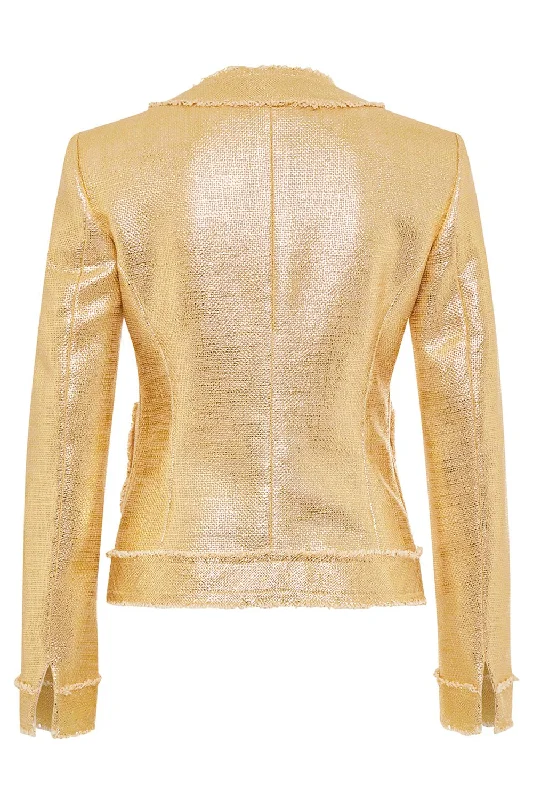 Gold Lacquered Four Pocket Jacket